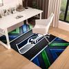 Seahawks Teamgeist Teppich für Büro, Stuhlunterlage, Dekorteppich Wohnzimmer Matte, Große Größe Fan Geschenke Weihnachtsgeschenke