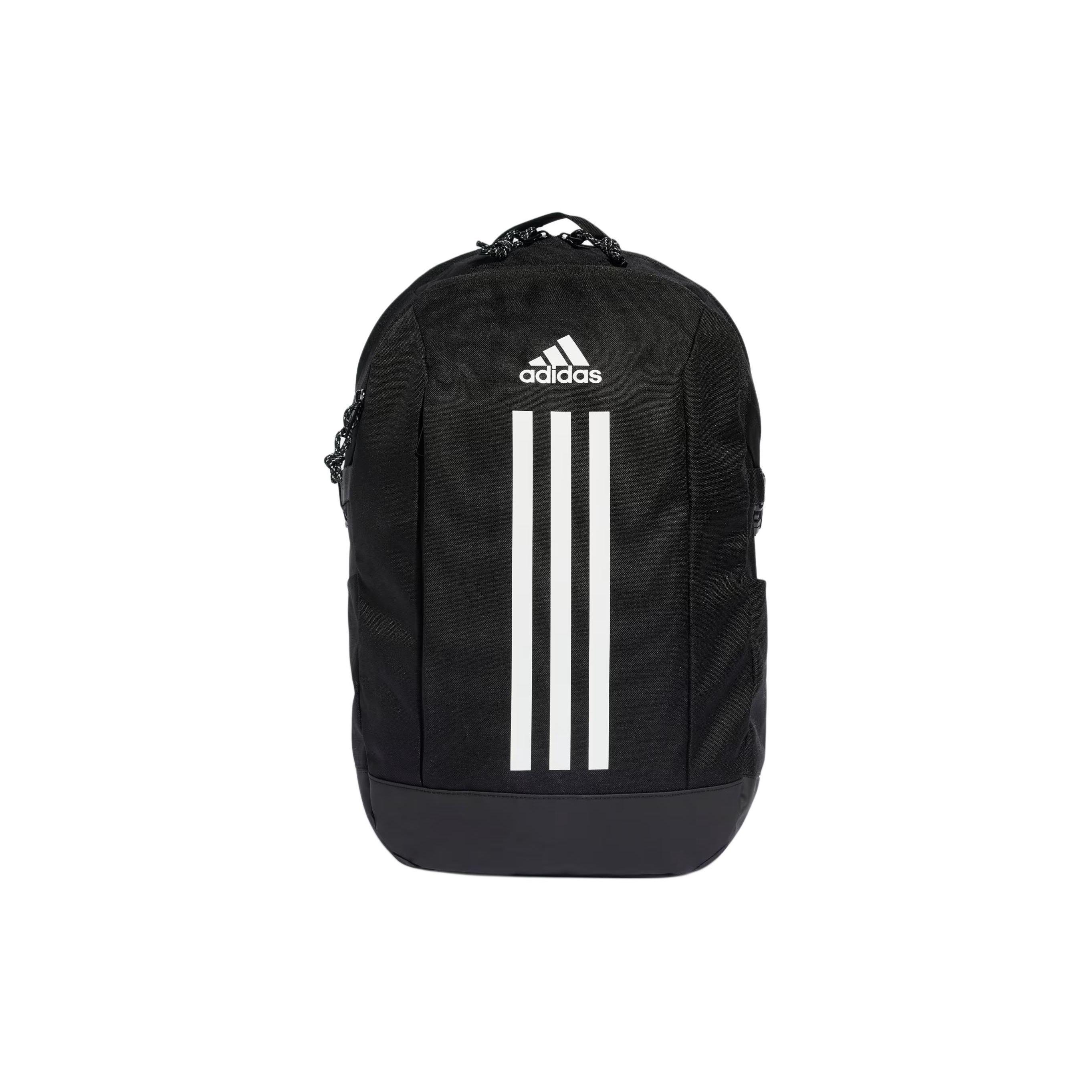 Adidas Classic Stripe Adjustable Shoulder Strap Backpack Unisex Backpack Black White IP9774 Black & White