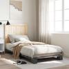 Solid Wood Bed with Headboard Gray 90x200 cm Pine
