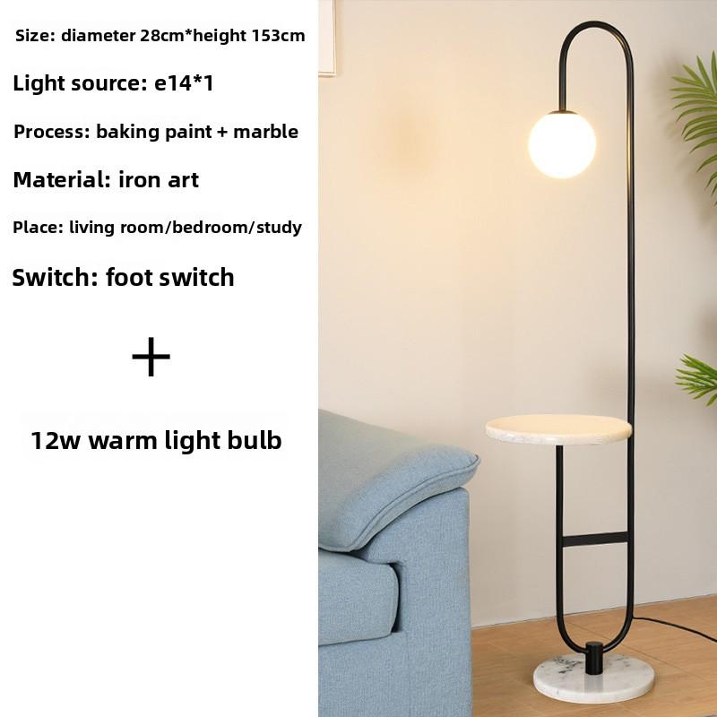 Modern Floor Lamp Nordic Standing Lamp with Round Table Art Deco Floor Lamps for Living Room LED Sofa Floor Lights for Tea Table