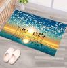 Sonnenaufgang am Strand Teppich Tropische Strandteppiche Ansichtsteppiche Automatte Einzugsgeschenk Geschenkteppich Außenteppich Akzentteppich