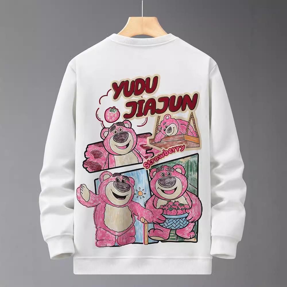 2024 Men's Plus Size Trendy Sweatshirt - Spring & Autumn Loose Fit, Oversized Style