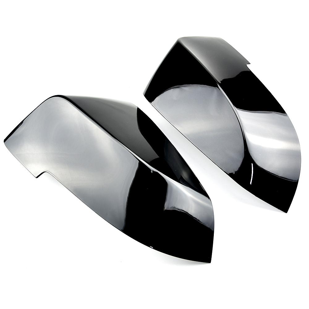 2stk Carbon Fiber Style Svart speildeksel Erstatning for BMW 5 6 7 Series F10 F11 F18 F07 F12 F13 F06 F01 F02 LCI
