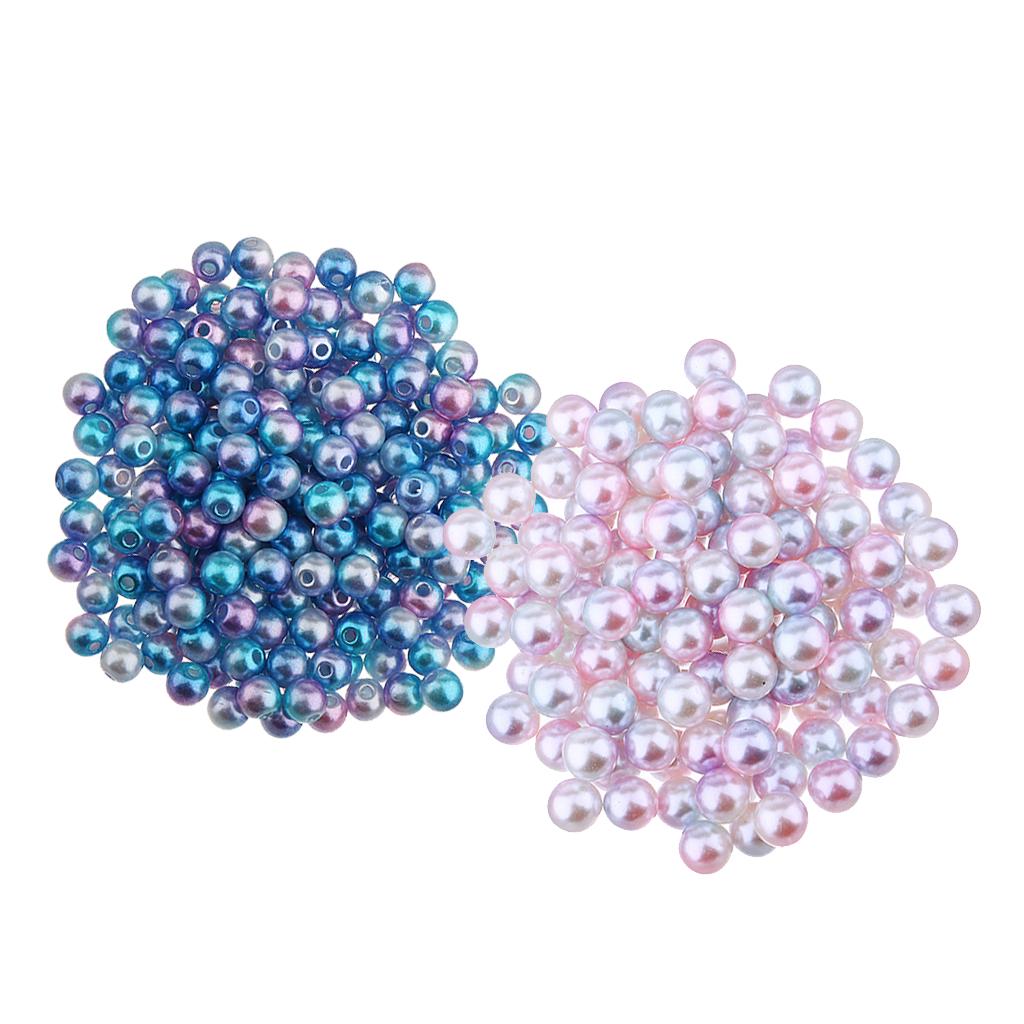 1000 Piece 4mm Colored Imitation Pearl ABS Plastic Loose Beads DIY Jewellery