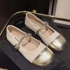 Mary Jane women's shoes 2025 new summer French evening wind shoes gentle single shoes flat temperament small leather shoes women