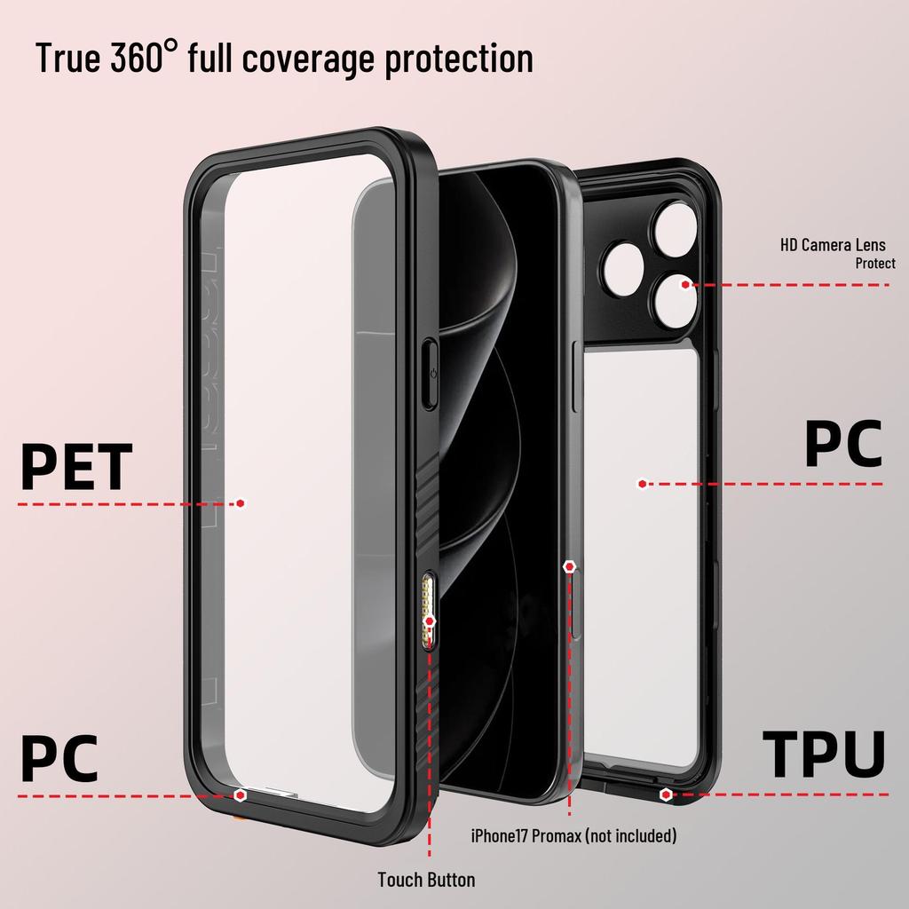 Red Pepper Waterproof & Drop-Proof Case for iPhone 17 Pro Max