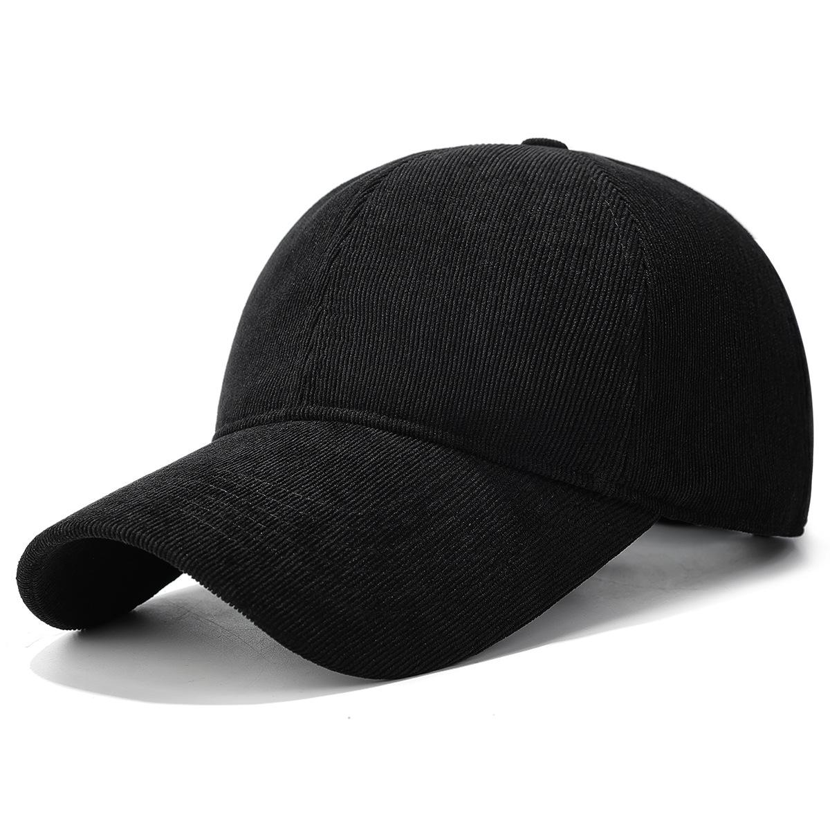 

Solid Color Velvet Baseball Cap Velvet Cap Outdoor Warm and Cold Hat adjustable чорний