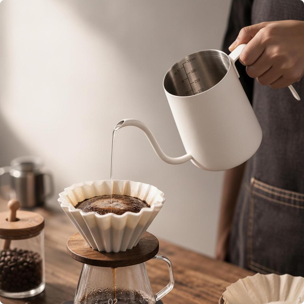 Compact Pour Over Coffee Kettle Steady Gooseneck Food Grade