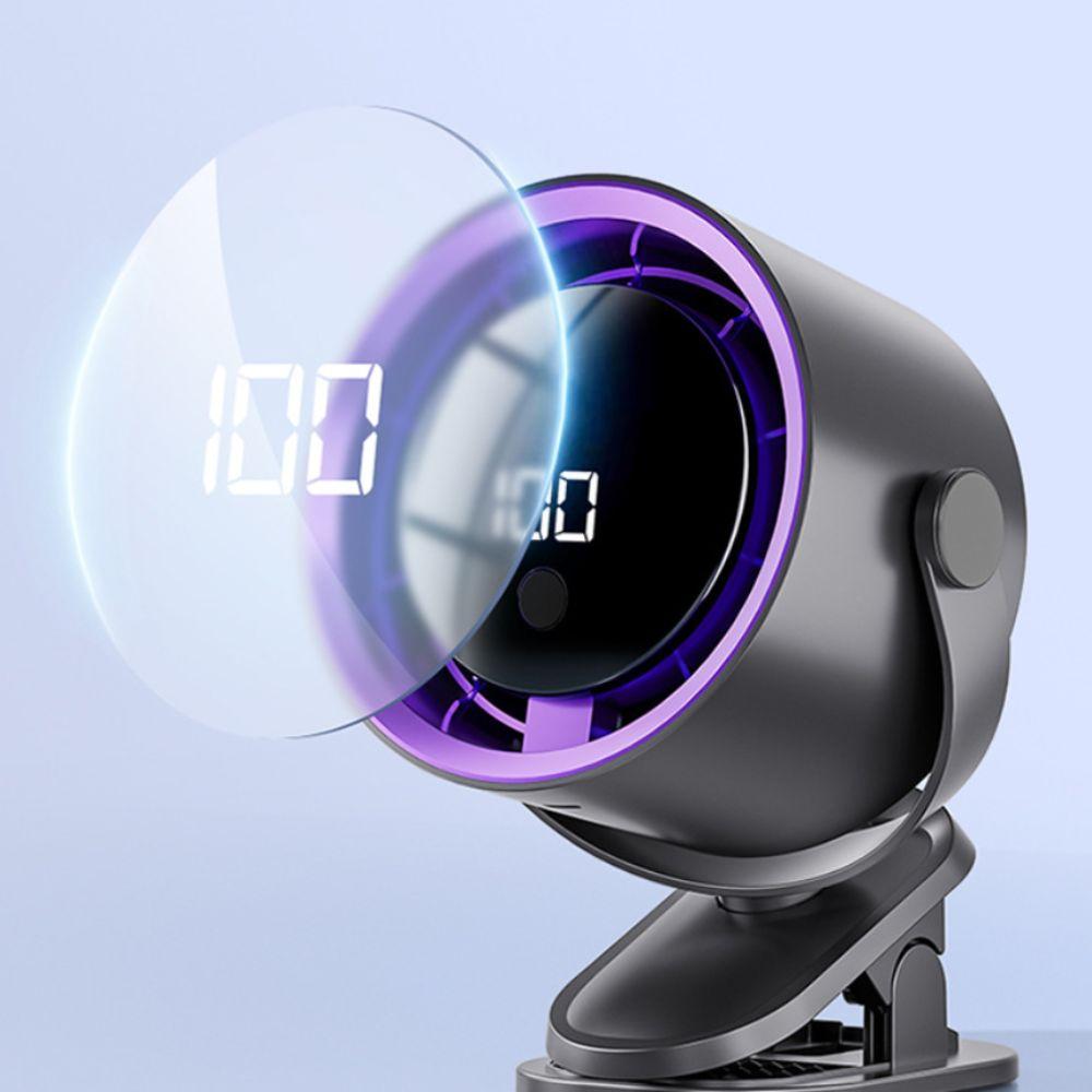 Long Lasting Battery Mini Fan Display Screen USB Fan Easy Carry Desktop Clip Fan  Office Use