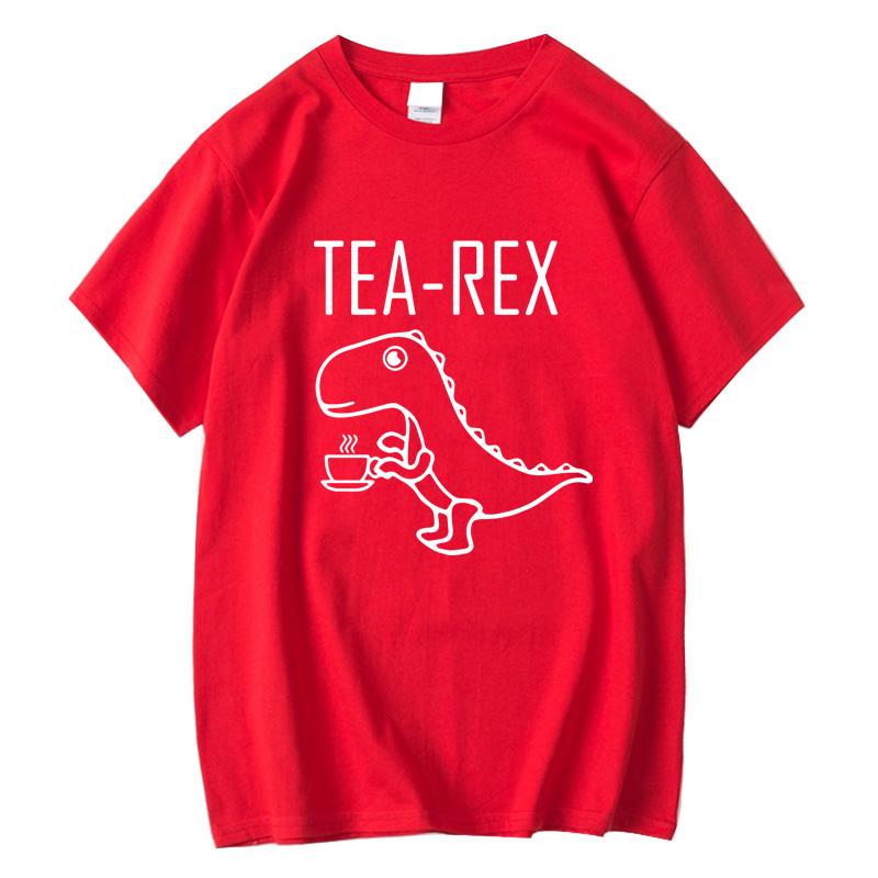 Men's High Quality 100% Cotton Cool Funny Summer Casual Dinosaur Design Printing O-neck For Men T-shirt Male Tee Shirts Men Tops