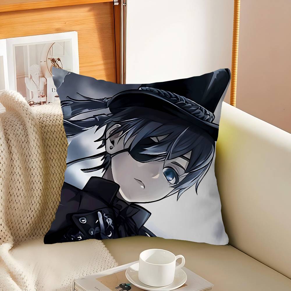 B-Black Butler Kissenbezug für Schlafzimmer und Wohnzimmer Sofa Dekokissenbezug