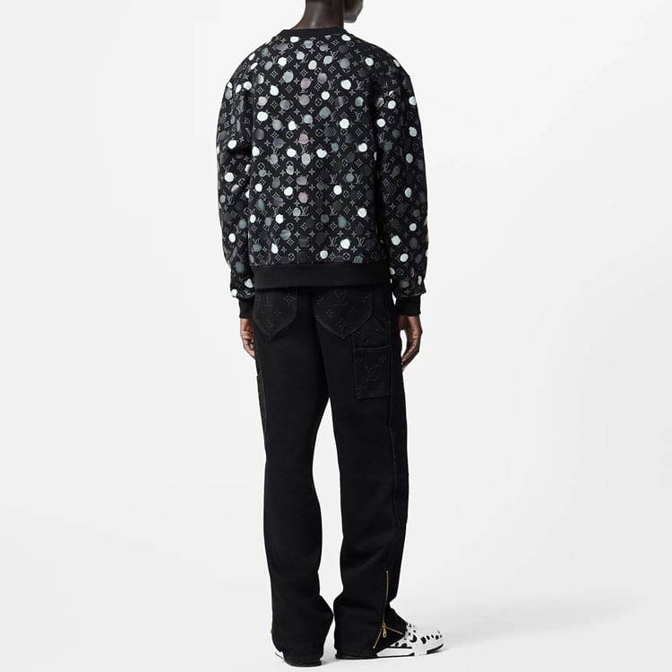 Louis Vuitton X Yayoi Kusama Sweatshirt Men's Black 1AB6J7