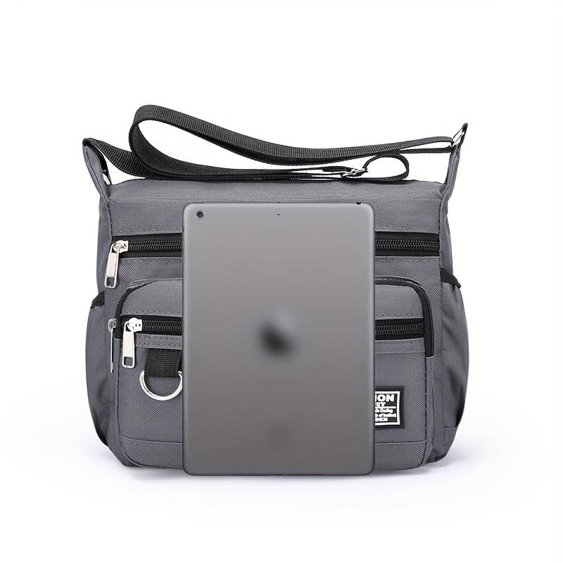 Multi-pocket Crossbody Shoulder Bag, Casual Travel Office Messenger Bag, Durable, Multiple Compartments