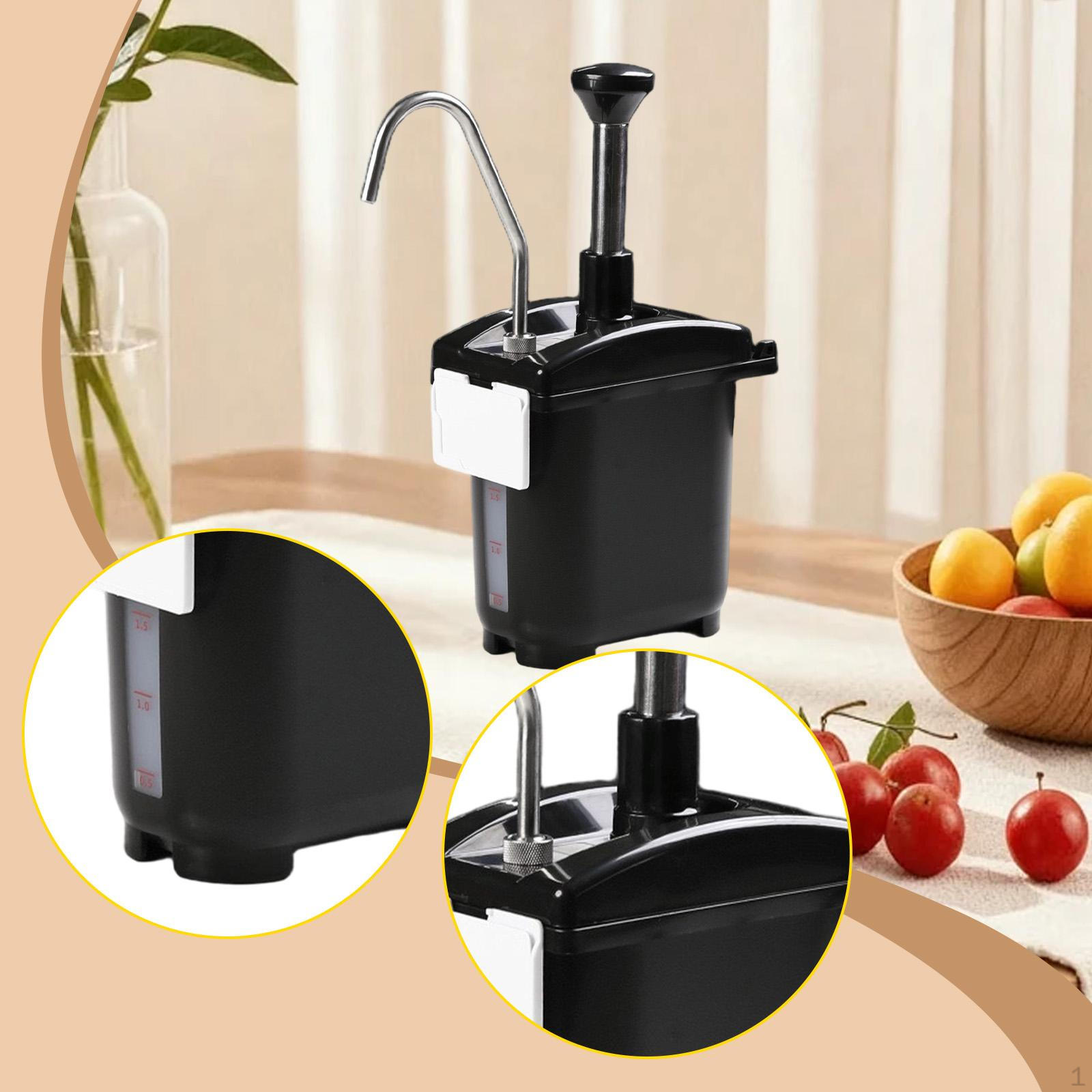 

1.5L Manual Pump Dispenser, Pressure Bottle for Fructose, Condiment Dispensing Tool,