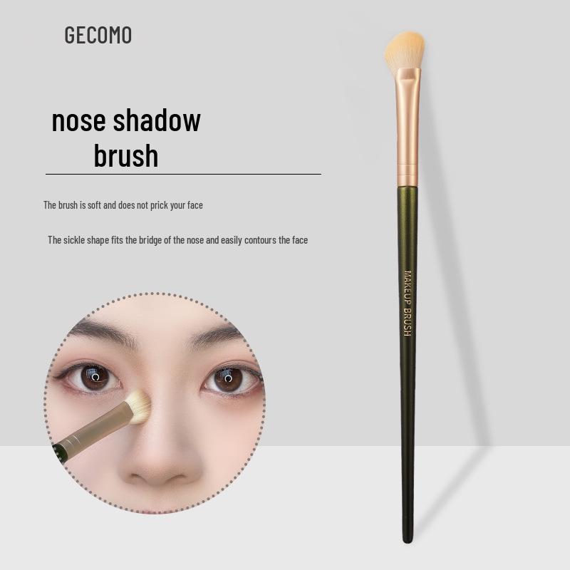 GECOMO Angled Sickle Nose Shadow & Contour Brush - Half-Fan Shape for Blending