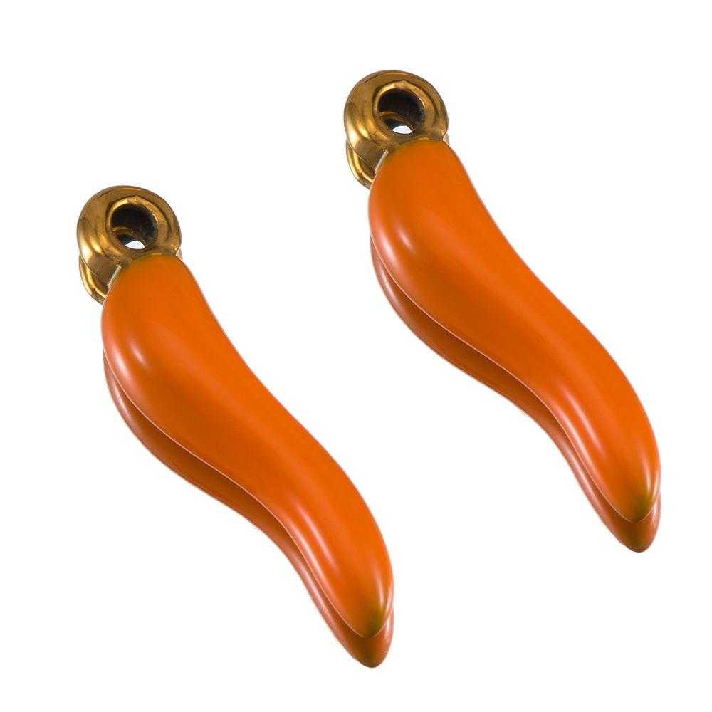 2pcs 5pcs Stainless Steel Pepper Charms With Natural Stone Chili Earrings Pendant for Necklaces DIY Jewelry Making Supplies Bulk