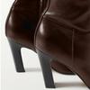 Western Women's Over the Knee High Boots Genuine Leather Heels Winter Shoes Ladies Black Brown Long Chelsea Boot Big Size 45