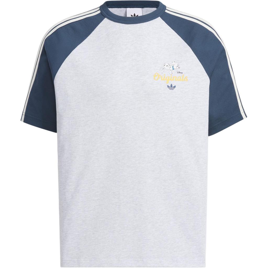 Adidas Originals X Disney Collaboration Dalmatian Raglan T-Shirt Loose Round Neck Sports Short Sleeve T-Shirt Unisex Tops KG6685
