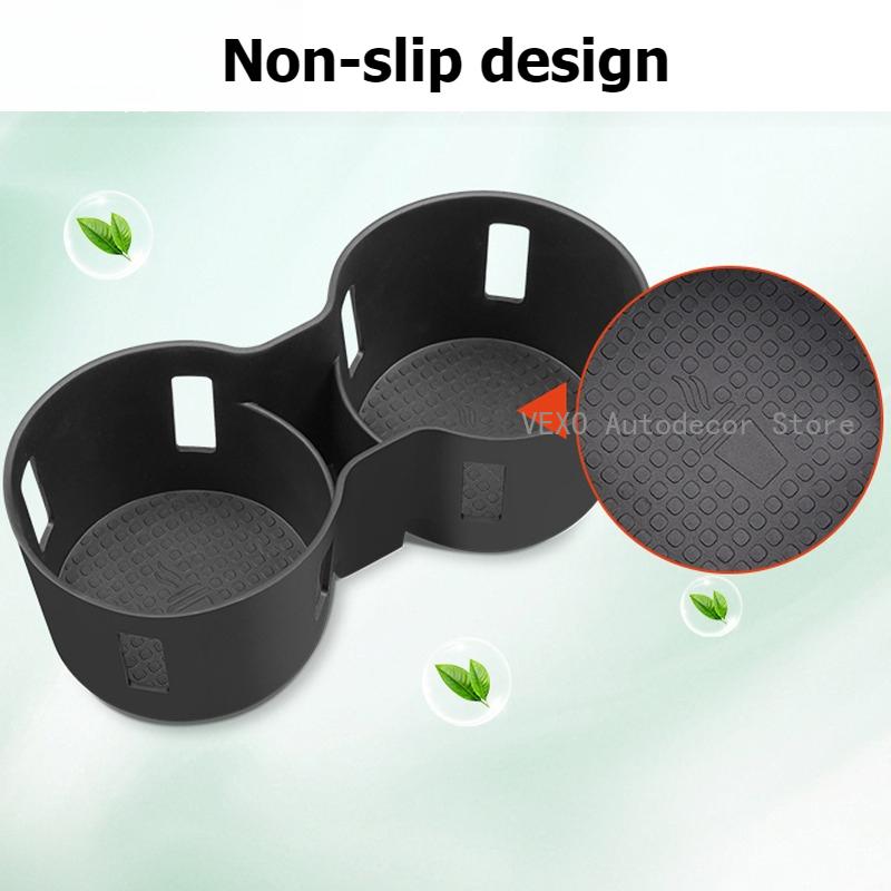 For BYD Formula Leopard 5 2024 2025 Center Console Cup Holder Pad Non-Slip Silicone Storage Cup Storage Box Car Accessories