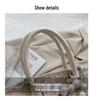 2025 Vintage Women's Denim Tote with Pearl Chain Shoulder Strap