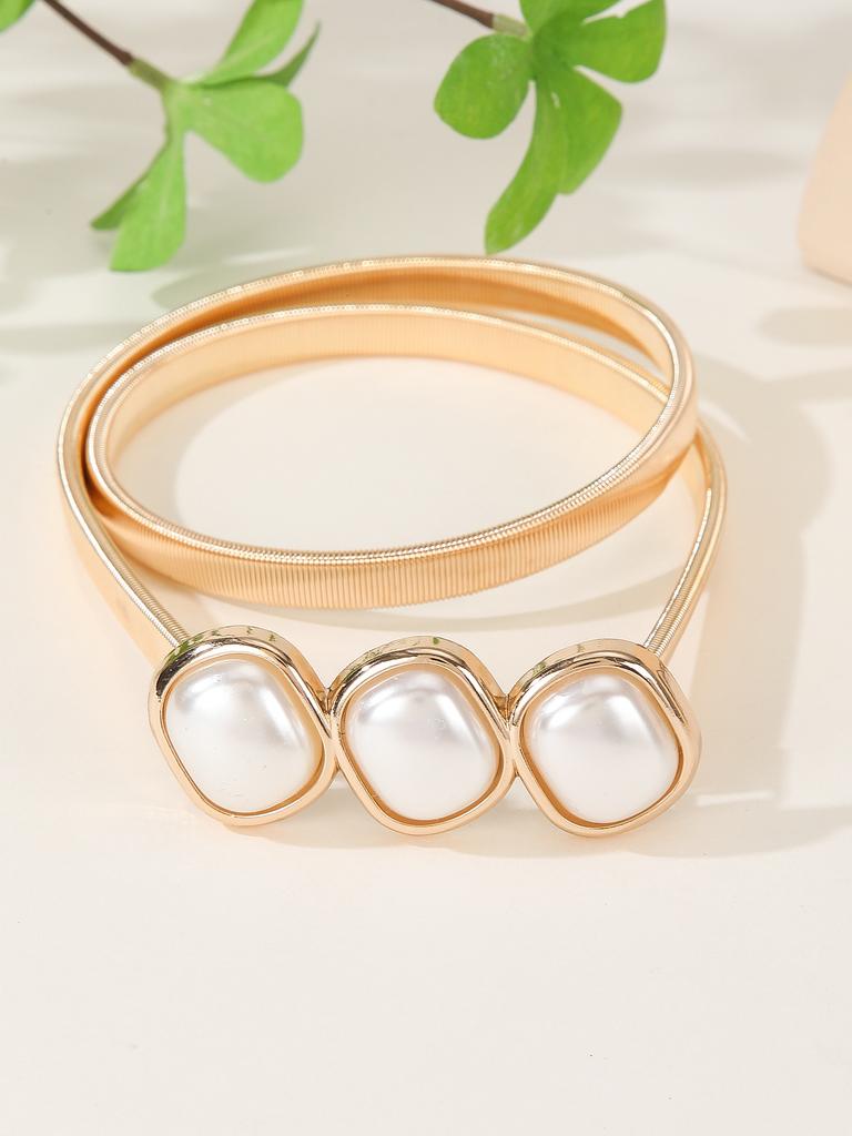 Metal Spring Belt Women'S Dress Shirt Sweater Elastic Elastic Waist Chain Waist Seal