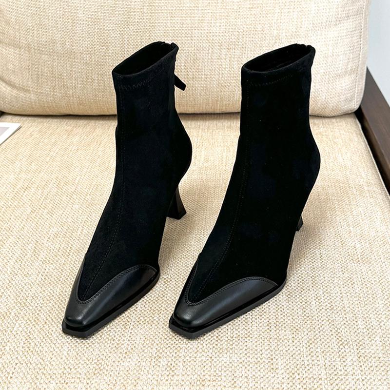 Fashion Women's Ankle Boots High Heels Pointed Toe Shoes Sexy Fashion Luxury Short Boots 2025 Winter Designer New Sexy Femlae Snow Botas