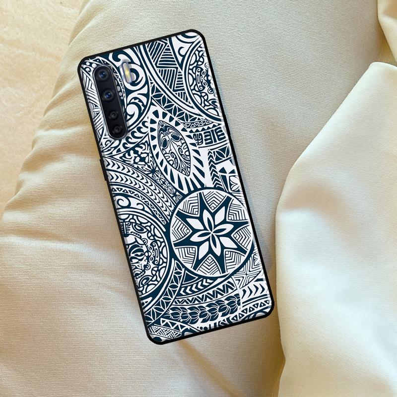 Maori Polynesian Samoan Tribal Case For Oppo A17 A94 A74 A54 A60 A40 A80 A16 A76 A96 A98 A58 A78 A18 A38 A57 A15 A5 A6 Pro