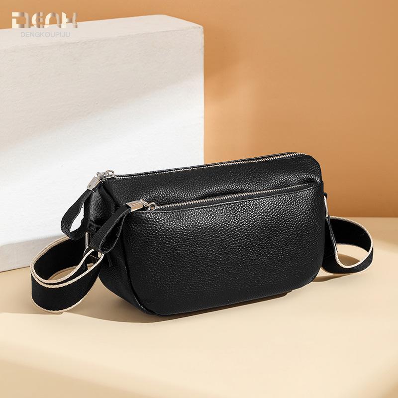 Genuine Leather A Fashionable and Casual Single-shoulder Crossbody Bag Made of Top-grain Cowhide for Women