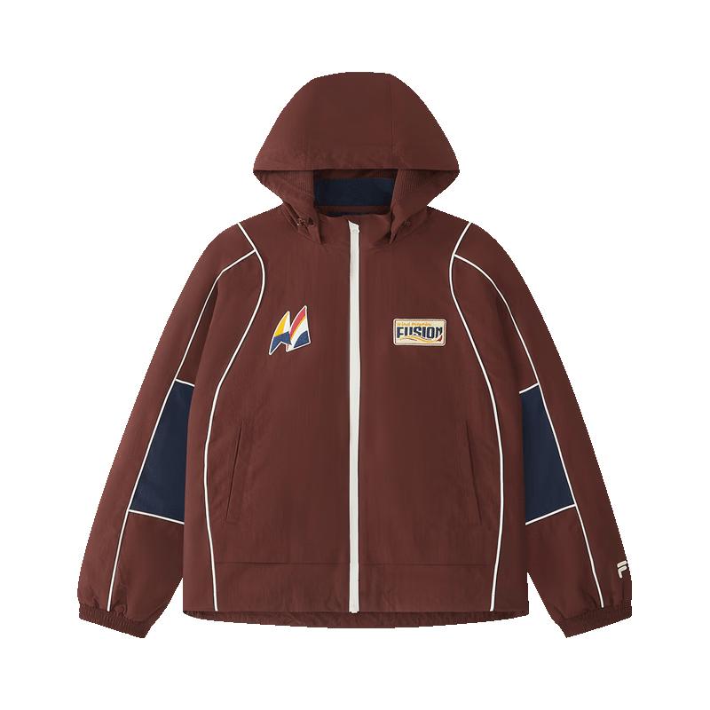 FILA FUSION Women s Colorblock Hooded Woven Jacket L
