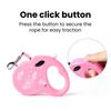 10Ft Retractable Dog Leash Heavy Duty Nylon Rope Pet Leash with Handle One-Touch Control Button Tangle-free Leash for Small Medium Dogs