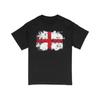 Distressed England Flag T Shirt Vintage British Uk Patriotic Top Casual Streetwear