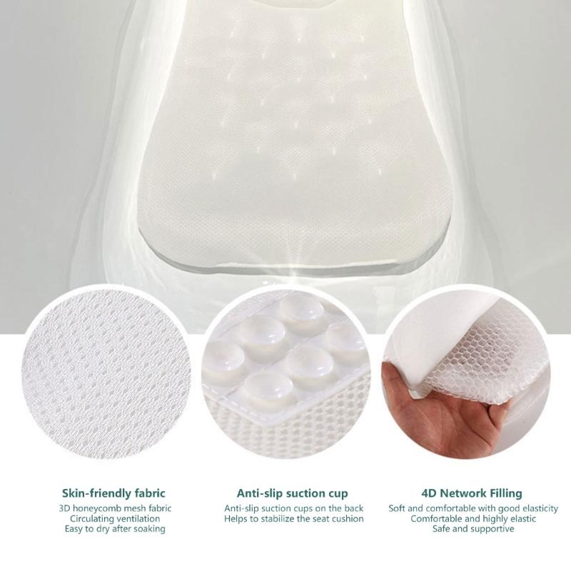 Luxury Bath Mat with 4D Breathable Mesh Soft Quick Dry Prevents Odor Thick Padding Gentle Body Care Relaxing Soak