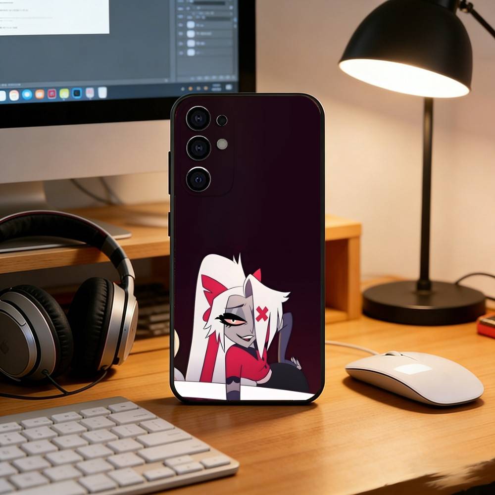 Hazbin Hotel Vaggie Phone Case For Samsung S25,S24,S21,S22,S23,S30,Ultra,S20,Plus,Fe,Lite,Note,10,Black Cover
