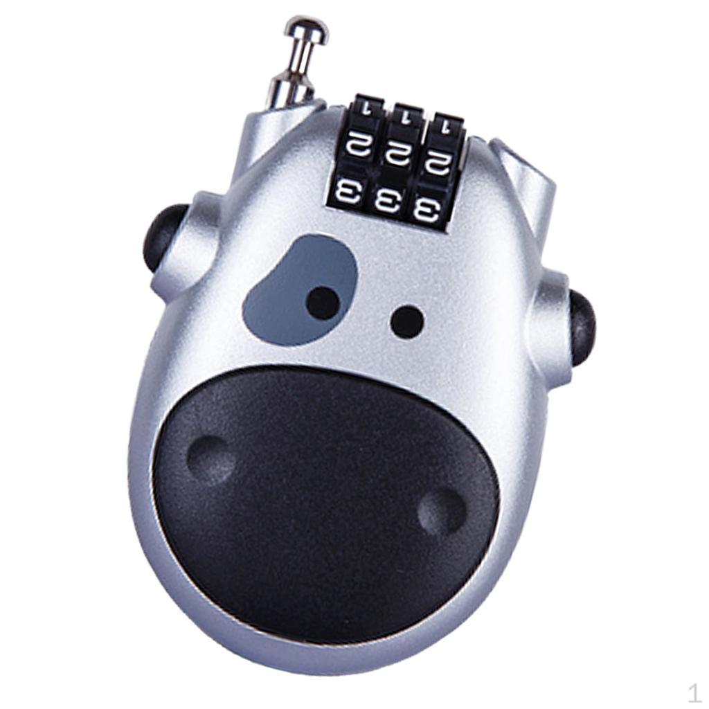 Code Combination Lock Retractable Steel Cable Wire