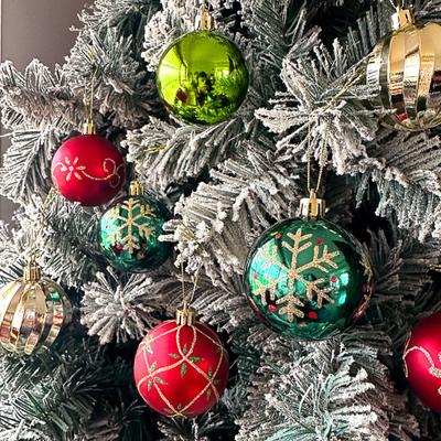 30 Pcs Christmas Balls Ornaments 2.4 Inch Small Shatterproof Plastic Balls Christmas Tree Hanging Decoration for Holiday Wreath Party Tree Decor
