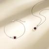 Agvana Garnet Necklace for Natural January Drop White Day Silver Comes with Beautiful Box Women, Stone, Birthstone, Motif, Gift, 925, Christmas,