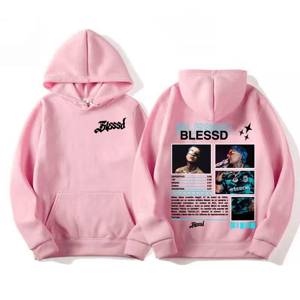 Rapper BLESSD BENDECIDO 2025 Tour Cover Hoodies Men Women Fashion Hip Hop Pop Music Street Sweatshirt Oversized Fleece Pullovers