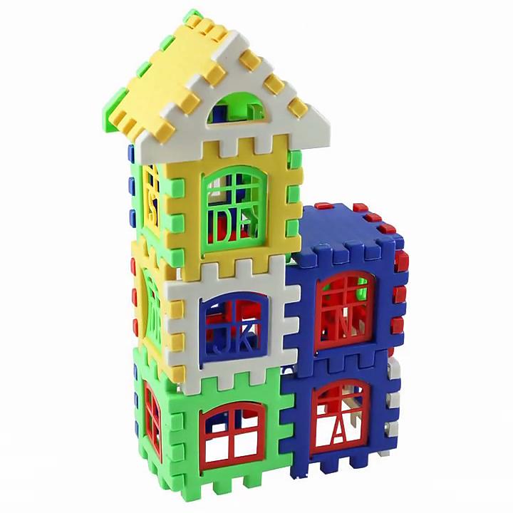24/72/120Pcs Colorful House Building Construction Blocks Jigsaw Puzzle Block Children Educational Toys Gift