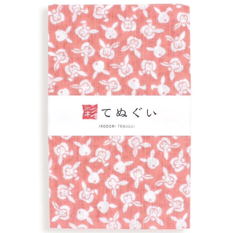 Small Patterned Tenugui (Japanese Hand Towel), Animal Pattern 1, No Fray-resistant Treatment, Set of 5, 33 X 90 Cm, TE-X5-06010-IR