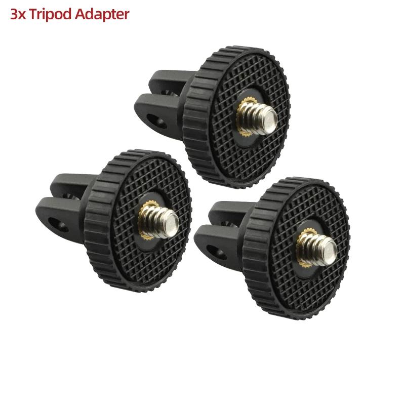 1/4'' Screw Adapter Tripod Mount for GoPro Hero 13 12 11 10 9 8 7 Insta360 SJCAM SJ4000 AKASO DJI Osmo Action Camera Accessories