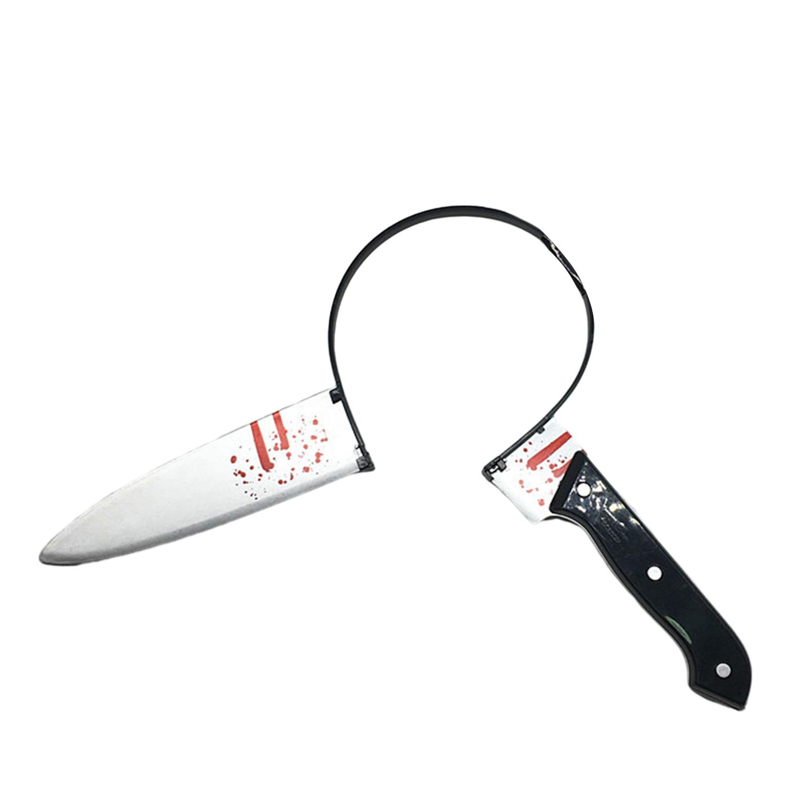 

Bloody Headband with Knife Cosplay Accessories Headdress Birthday Parties Wacky Victim Cosplay Photo Props C