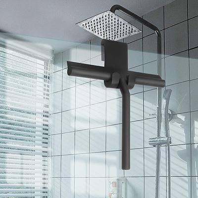 Duschabzieher-Reiniger für Glastüren, Duschwandschaber mit Silikonhalter, Badezimmerspiegel-Wischer, Schaber, Glasreinigung