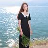 Plus Size Black Short Sleeve Straight Dress