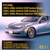 Smoked White/Red Front LED Side Marker Light For 2004-2006 Infiniti G35 Sedan X