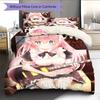 Anime Pattern Bedding Quilt Set Quilt Cover Pillowcase Home Decoration Birthday Gift (1 * duvet cover + 2 * pillowcase, without core)