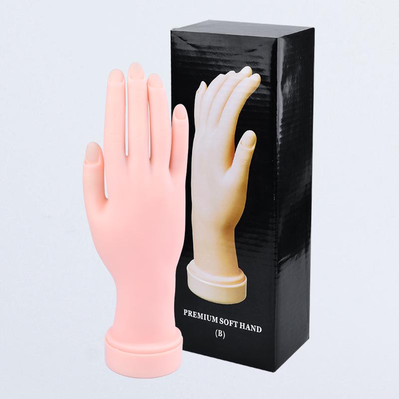

Nail Art Practice Hand - Flexible Rubber Model for Beginners & Salon Display