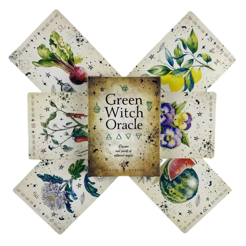 Green Witch's Oracle Deck Embrace Wisdom and Insight Witchcraft Series Tarot Cards