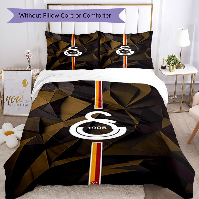 Galatasaray Bedding Set Breathable Duvet Cover with Pillowcases Decorative Bed Linen for Bedroom Home Decoration Birthday Gift