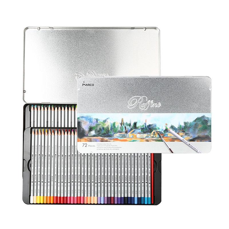 Marco 7120 Water-Soluble Colored Pencils: 48 or 72 Watercolor Options for Art and Painting.