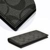 Coach F75013 Canvas Coated Long Wallet In Charcoal/Black [Used]